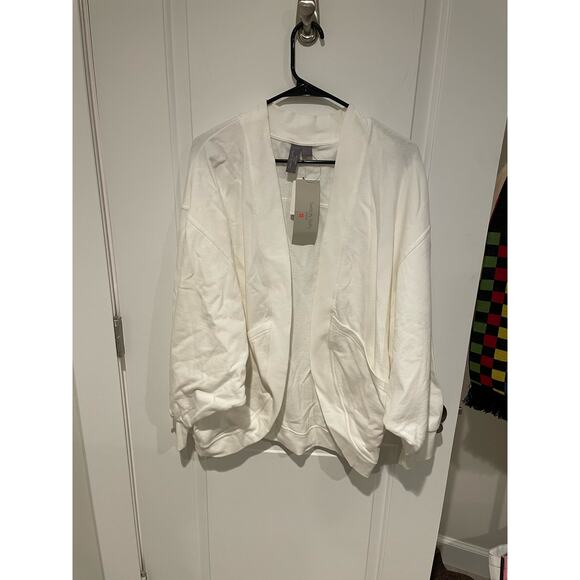 Sweaty Betty London Cora cardigan cotton lily white size medium NWT - Picture 7 of 8